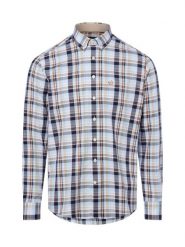 Bugatti Koszula Mężczyźni Regular Fit Bawełna niebieski|wielokolorowy, XL. Niebieskie koszule męskie Bugatti, m, bez wzorów, z bawełny, bez kołnierzyka, bez ramiączek. Za 229.95 zł.