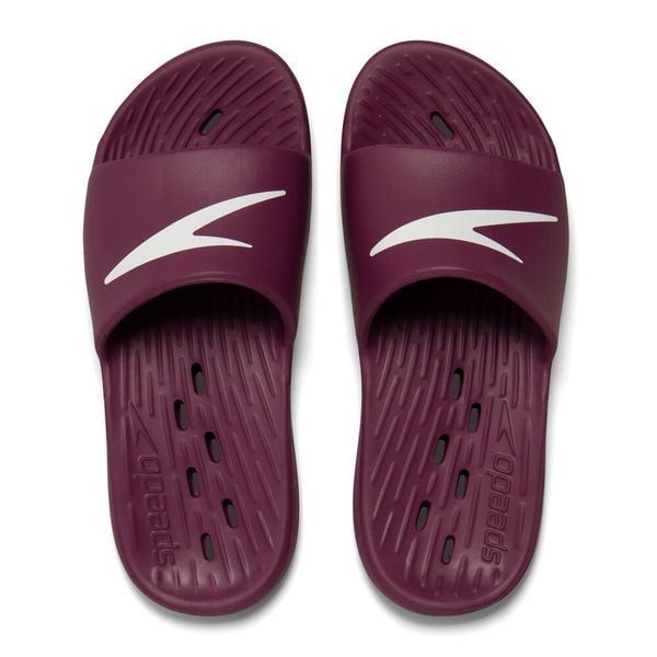 Klapki basenowe damskie Speedo Slides One Piece Af. Czerwone klapki damskie Speedo, bez wzorów, sportowe, bez obcasa, bez zapięcia. Za 136.64 zł.