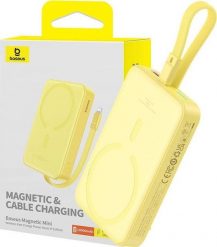 Powerbank Baseus Powerbank magnetyczny Baseus Magnetic Mini 10000mAh 20W MagSafe (żółty). Żółte powerbanki Baseus. Za 136.00 zł.