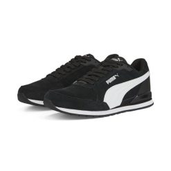 Buty do chodzenia Męskie Puma ST RUNNER V3 LEATHER. Białe buty sportowe męskie Puma, bez wzorów, bez zapięcia, trekkingowe. Za 259.99 zł.