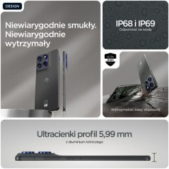 Smartfon Motorola Edge 70 - Business Edition - 5G Smartphone - Dual-SIM - RAM 8 GB / Pamięć wewnętrzna 256 GB - pOLED-Display - 6.67" - 2712 x 1220 Pi. Szare smartfony Motorola. Za 2,021.43 zł.