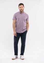 Bawełniane chinosy, Regular Fit, R-LORN. Niebieskie eleganckie spodnie męskie Volcano, bez wzorów, z bawełny. Za 159.99 zł.