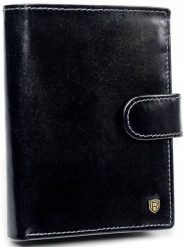 Portfel męski skórzany N4L-RVT BLACK. Czarne portfele męskie ROVICKY, bez wzorów. Za 77.99 zł.
