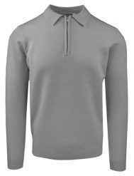 Męski, Lekki Sweter z Wiskozy z Kołnierzykiem Polo - Brave Soul - Popiel. Szare swetry męskie Brave Soul, l, bez wzorów, z poliamidu, bez kołnierzyka, bez ramiączek. Za 119.00 zł.