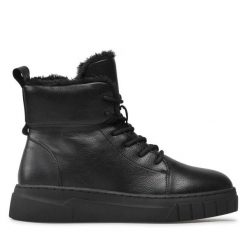 Trzewiki Jenny Fairy. Czarne botki damskie Jenny Fairy, bez wzorów, bez obcasa, na płaskiej podeszwie, bez zapięcia. Za 169.99 zł.