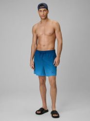 4F Spodenki plażowe boardshorty męskie - turkusowe 4XL. Niebieskie szorty męskie 4F, bez wzorów, z materiału. Za 99.99 zł.