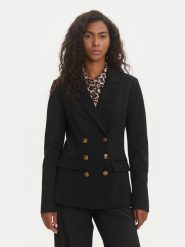 Guess Marynarka W5YN39 KCMU2 Czarny Regular Fit. Czarne marynarki i żakiety damskie Guess, z aplikacjami, z syntetyku, bez kołnierzyka, bez ramiączek. Za 489.99 zł.
