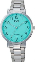 Zegarek Q&Q Zegarek QQ C34A-013P Męski Klasyczny Turkusowa Tarcza SLIM. Niebieskie zegarki męskie Q&Q, bez wzorów. Za 159.00 zł.
