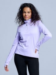 Bluza narciarska - Damskie - Arctic 2.0 - Liliowy. Fioletowe bluzy damskie POEDERBAAS, na zimę, m, bez wzorów, z elastanu, bez ramiączek, bez kaptura. Za 177.72 zł.