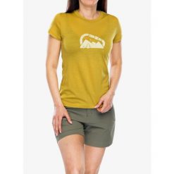 Koszulka merino damska Sensor Merino Air Summit Tee. Żółte koszulki sportowe damskie Sensor, bez wzorów, bez ramiączek. Za 245.99 zł.