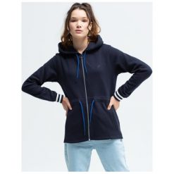 Lotto Bluza Rozpinana Z Kapturem Jujube , granatowy, rozmiar XS. Niebieskie bluzy damskie Lotto, s, bez wzorów, z bawełny, eleganckie, bez ramiączek, z kapturem. W wyprzedaży za 103.99 zł.