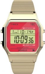 Zegarek Timex T80 unisex 34 mm (TW2V19200). Zegarki damskie Timex, bez wzorów. Za 195.99 zł.