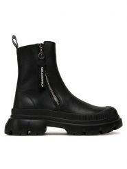 KARL LAGERFELD Botki KL43565 Czarny. Czarne botki damskie KARL LAGERFELD, bez wzorów, ze skóry, bez obcasa, na płaskiej podeszwie, bez zapięcia. Za 889.99 zł.