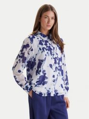 Calvin Klein Koszula LV044F123G Niebieski Relaxed Fit. Niebieskie koszule damskie Calvin Klein, xl, bez wzorów, z syntetyku, bez kołnierzyka, bez ramiączek. Za 449.99 zł.