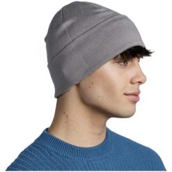 Czapka BUFF KNITTED BEANIE NIELS. Szare czapki damskie Buff, na zimę, bez wzorów, z dzianiny, retro. Za 94.99 zł.