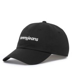 Czapka z daszkiem Tommy Hilfiger. Czarne czapki damskie Tommy Hilfiger, bez wzorów. Za 129.99 zł.