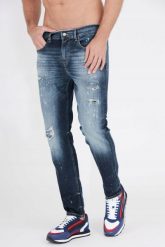 7 FOR ALL MANKIND Niebieskie jeansy męskie. Niebieskie jeansy męskie 7 for all mankind, z jeansu. W wyprzedaży za 599.99 zł.
