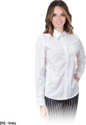 R.E.I.S. FESTIVO-L - koszula damska długi rękaw, kołnierzyk, zapinana na guziki, 65% poliester, 35% bawełna, 110 g/m 2XL. Koszule damskie R.E.I.S., l, bez wzorów, z bawełny, bez kołnierzyka, bez ramiączek. Za 85.34 zł.