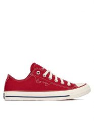 Converse Trampki Chuck Taylor All Star Hearts A19057C Czerwony. Czerwone trampki i tenisówki damskie Converse, bez wzorów, z materiału, bez zapięcia. Za 349.99 zł.