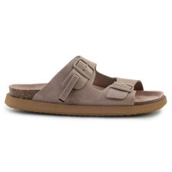 Klapki D.Franklin Vibe Sandals Buckle DFSH407001-TAUP brązowe. Brązowe klapki męskie bez wzorów, bez zapięcia. Za 408.30 zł.