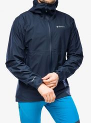 Kurtka z membraną męska Montane Spirit Lite Jacket. Niebieskie kurtki męskie Montane, l, bez wzorów, z gore-texu, bez kaptura. Za 1,054.75 zł.