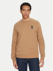 U.S. Polo Assn. Bluza MUP2256 Beżowy Regular Fit. Brązowe bluzy męskie U.S. Polo Assn., m, bez wzorów, z bawełny, bez ramiączek, bez kaptura. Za 129.99 zł.