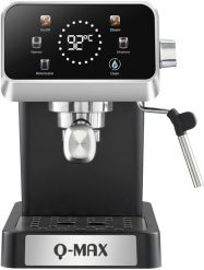 Ekspres ciśnieniowy QMax Q-Max Ekspres do kawy z wyświetlaczem 20 Bar Espresso czarny. Brązowe ekspresy ciśnieniowe QMax. Za 324.35 zł.