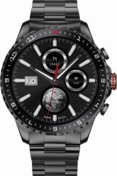 Zegarek męski SMARTWATCH GRAVITY GT16-2 BLACK/BLACK. Czarne zegarki męskie Gravity, bez wzorów. Za 166.62 zł.
