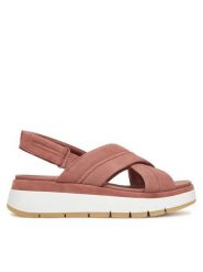 Clarks Sandały Tuscan Cross 26181471 Różowy. Czerwone sandały damskie Clarks, bez wzorów, ze skóry, bez obcasa, na płaskiej podeszwie, bez zapięcia. Za 289.99 zł.