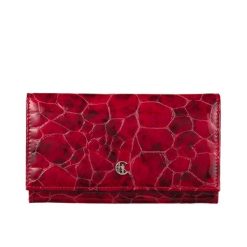 Duży czerwony portfel damski Canaletto ze skóry licowej z RFID – elegancja i bezpieczeństwo PD1602s90 RFID. Czerwone portfele damskie ze skóry. Za 180.00 zł.