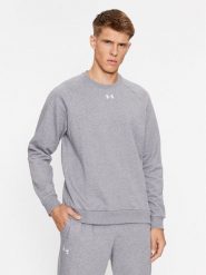 Under Armour Bluza Ua Rival Fleece Crew 1379755 Szary Loose Fit. Szare bluzy męskie Under Armour, m, bez wzorów, z bawełny, bez ramiączek, bez kaptura. Za 109.88 zł.