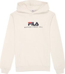 Fila Bluza z kapturem kangurka Fila Valsera kremowa FAU0227 10010 2XL. Białe bluzy sportowe męskie Fila, m, bez wzorów, z kapturem. Za 294.92 zł.