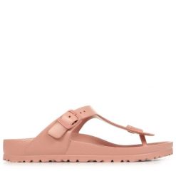 Klapki Birkenstock Gizeh Eva Damskie. Czerwone klapki damskie Birkenstock, bez wzorów, z materiału, bez obcasa, bez zapięcia. Za 309.00 zł.