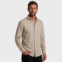 Koszula turystyczna męska z długim rękawem NORWAY LINEN. Białe koszule męskie Aulp, na lato, l, bez wzorów, z bawełny, casualowe, bez kołnierzyka, bez ramiączek. Za 289.99 zł.
