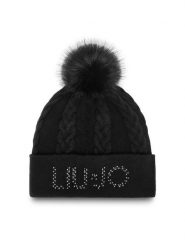 Liu Jo Czapka 2F5058 M0300 Czarny. Czarne czapki damskie Liu Jo, na zimę, bez wzorów, z materiału. Za 299.99 zł.