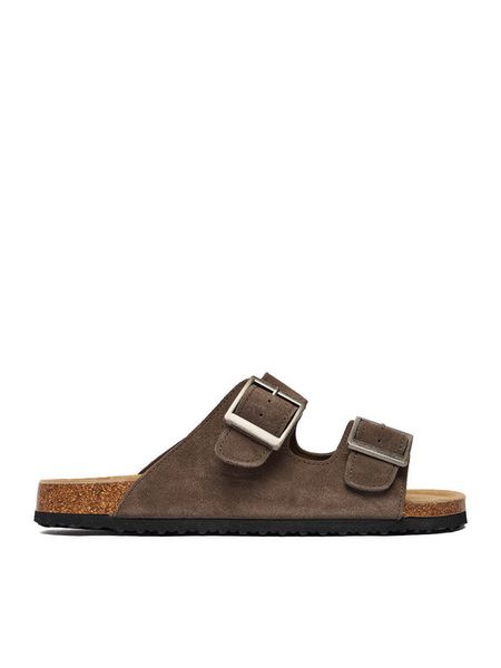 Go Soft Klapki EOHP-ALMELO-01 Brązowy. Brązowe klapki męskie GO SOFT, bez wzorów, ze skóry, bez zapięcia. Za 299.99 zł.