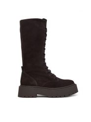 Steve Madden Trzewiki Vroom 11001204 Brązowy ciemny. Brązowe botki damskie Steve Madden, bez wzorów, ze skóry, bez obcasa, na płaskiej podeszwie, bez zapięcia. Za 769.99 zł.