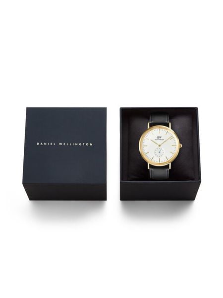 Daniel Wellington Zegarek Classic St Mawes DW00100868 Czarny. Czarne, analogowe zegarki męskie Daniel Wellington, bez wzorów. Za 909.99 zł.