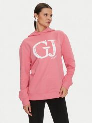 Guess Bluza Sara V4YQ00 K68I4 Różowy Relaxed Fit. Czerwone bluzy damskie Guess, s, z aplikacjami, z bawełny, bez ramiączek, bez kaptura. Za 189.99 zł.