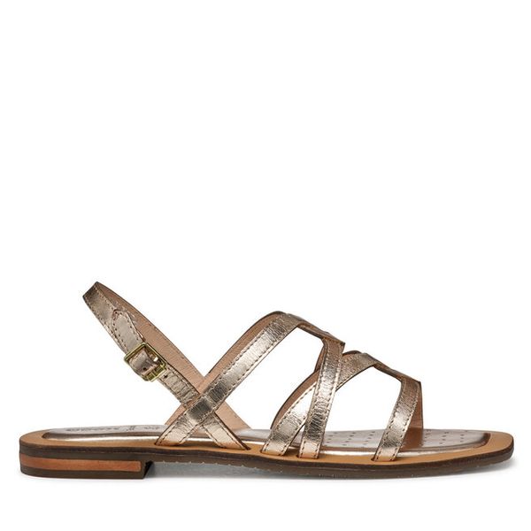 Sandały Geox. Żółte sandały damskie Geox, bez wzorów, bez obcasa, na płaskiej podeszwie, bez zapięcia. Za 429.99 zł.