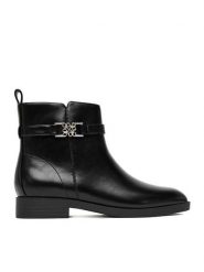 Nine West Botki CEO-NADIM-01 Czarny. Czarne botki damskie Nine West, bez wzorów, z materiału, bez obcasa, na płaskiej podeszwie, bez zapięcia. Za 269.99 zł.