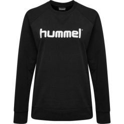 Bluza do piłki ręcznej damska Hummel Go Cotton Logo Sweatshirt Woman. Czarne bluzy damskie Hummel, s, bez wzorów, sportowe, bez ramiączek, bez kaptura. Za 74.40 zł.