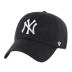 Czapka z daszkiem 47 Brand MLB New York Yankees CLEAN UP. Niebieskie czapki damskie 47 Brand, na wiosnę, bez wzorów. Za 89.99 zł.