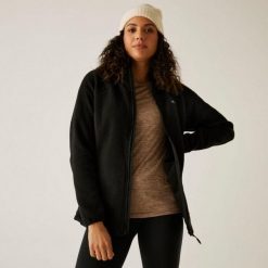 Bluza polarowa damska REGATTA Elinn. Czarne bluzy damskie Regatta, bez wzorów, z polaru, sportowe, bez ramiączek, bez kaptura. Za 129.99 zł.