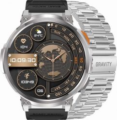 Smartwatch Gravity GT23-2 Czarny (GT23). Czarne zegarki smartwatch Gravity, bez wzorów. Za 176.44 zł.