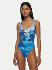 Polo Ralph Lauren Strój kąpielowy 21609410 Niebieski. Niebieskie stroje kąpielowe damskie Polo Ralph Lauren, s, bez wzorów, z syntetyku. Za 1,069.00 zł.