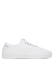 Tommy Hilfiger Tenisówki Th Vulc Cup Long Lace Canvas FM0FM05874 Biały. Białe trampki męskie Tommy Hilfiger, bez wzorów, z materiału, bez zapięcia. Za 369.99 zł.