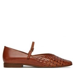 Baleriny Lasocki. Brązowe balerinki damskie Lasocki, bez wzorów, bez obcasa, bez zapięcia. Za 209.99 zł.