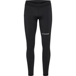 Legginsy sportowe do biegania jogging Hummel Run Tight. Czarne spodnie materiałowe męskie Hummel, bez wzorów, z dresówki. Za 177.50 zł.