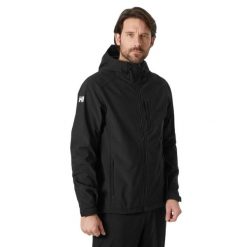 Kurtka softshell męska Helly Hansen Paramount Hooded Softshell Jkt. Czarne kurtki męskie Helly Hansen, m, bez wzorów, z softshellu, bez kaptura. Za 549.99 zł.